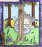 Handmade child's birthday card - purple fairy - Image 2