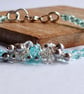 Cloud Break Aqua & Grey Cluster Bracelet - Handmade Gift for Her - Image 3