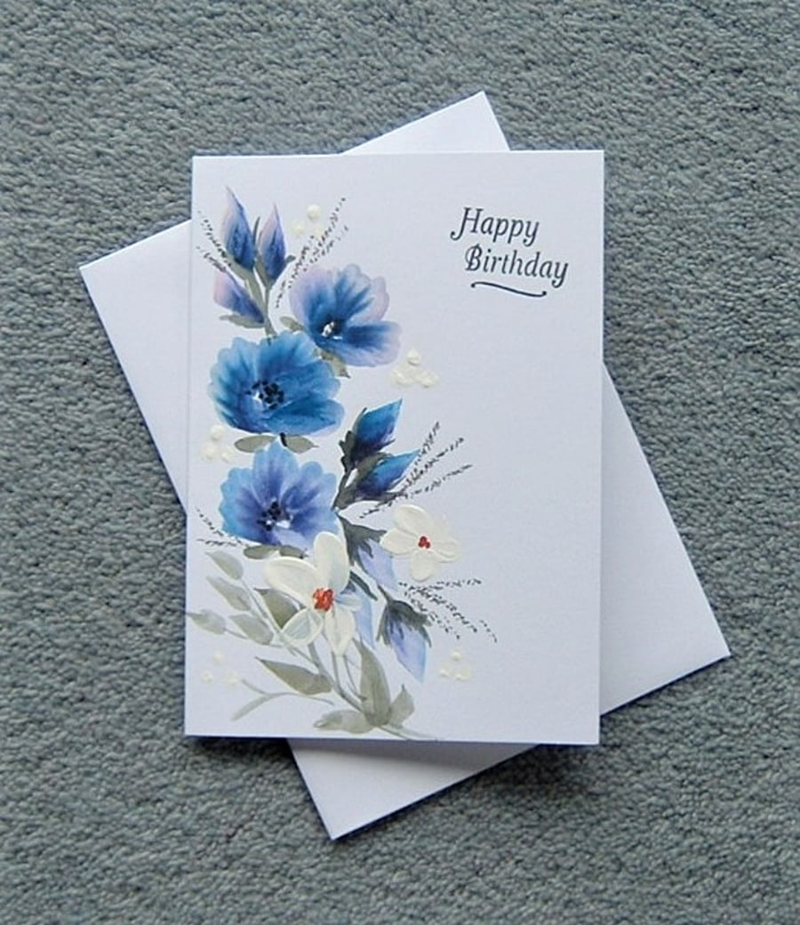 Lavender Checked “Congratulations” Hand Painted Art Card Lavender Checked “Congratulations” Hand Painted Art Card