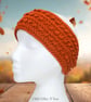 Crochet headband, ear warmer. Rust, copper twist ear warmer. Copper headband. - Image 6