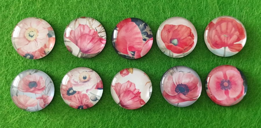 Poppy Fridge Magnets