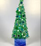 Fused glass Christmas trees will be candle screen 