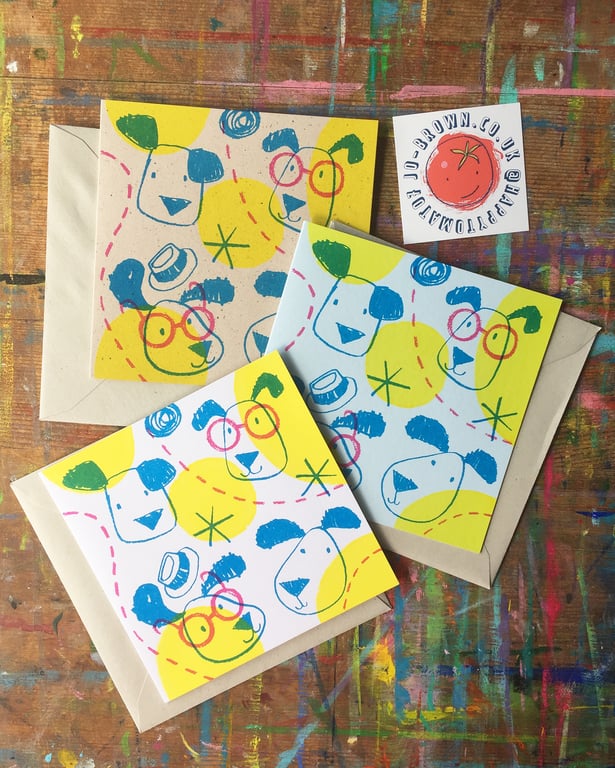 Happy Dogs 3 Card Pack by Jo Brown