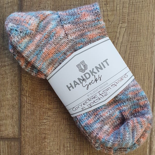 Handmade Boot Socks 4-6 100% wool