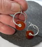 Sterling silver and carnelian  earrings - Image 2