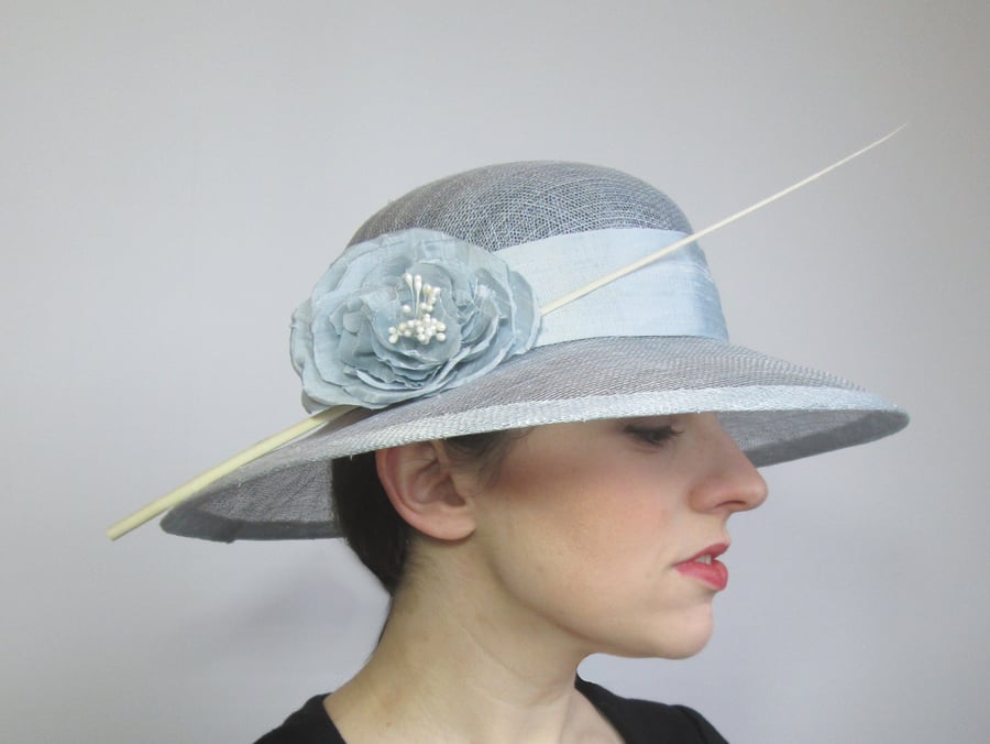 Wedding Hat - Ladies Formal Hat, Royal Ascot, Ladies Day, Pale Blue
