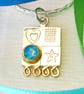 Silver pendant, green spinel necklace, handmade, silver chain, gemstone choice  - Image 6