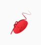 Red Felt Fascinator Hat - Elegant Cocktail Hat for Race Day, Weddings