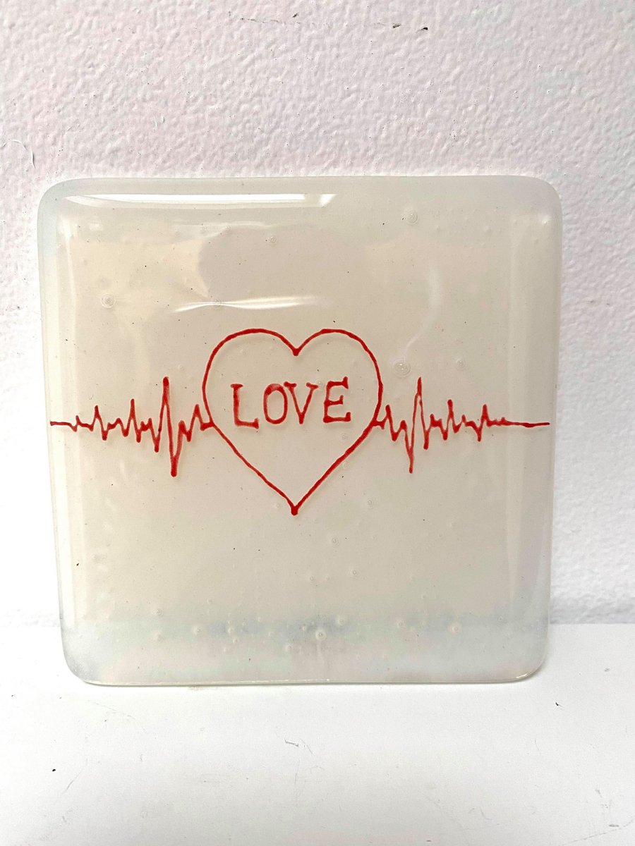 Heart Beat pulse Love Coaster - Valentines