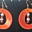 Delicious round and dangling ceramic earrings