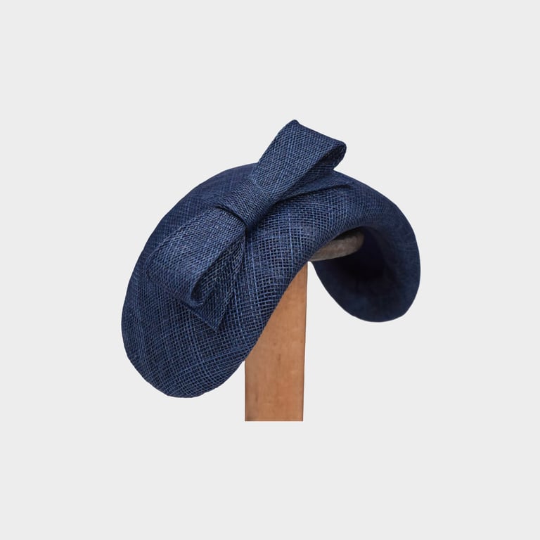Navy Sinamay Fascinator Occasion Hat 