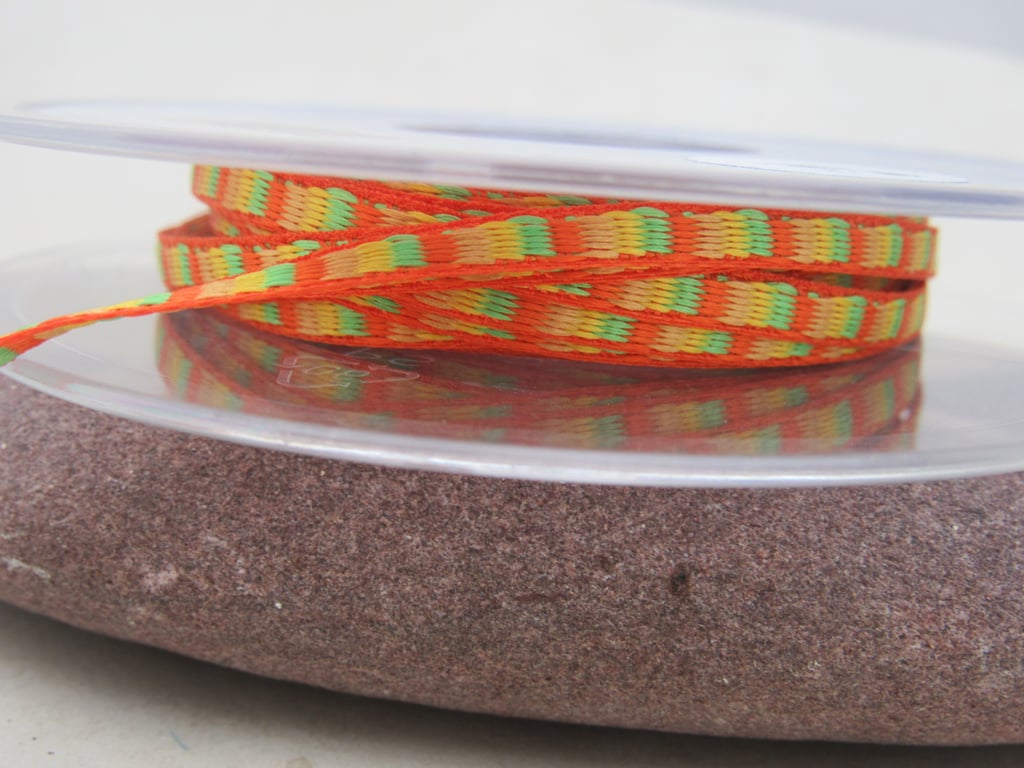 2m Berisfords Ditto Narrow Orange Satin Braid