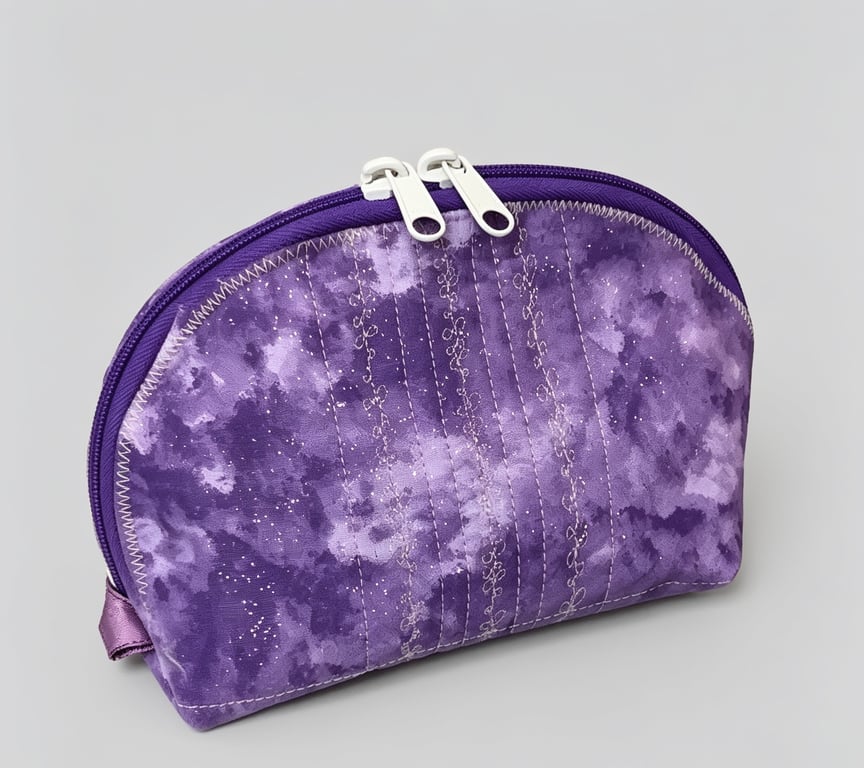 Classic curve, half moon purple pouch
