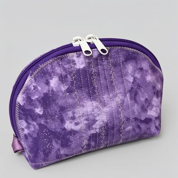 Classic curve, half moon purple pouch