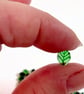 Transparent green leaf murrini made with Bullseye 90coe glass - Image 2