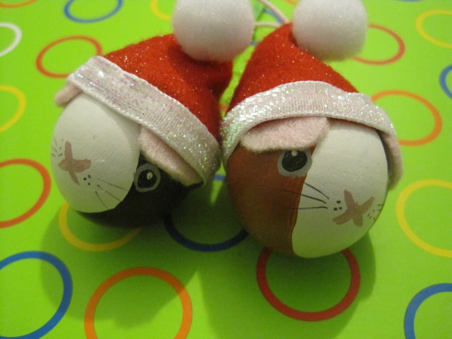 Guinea Pig Christmas Baubles