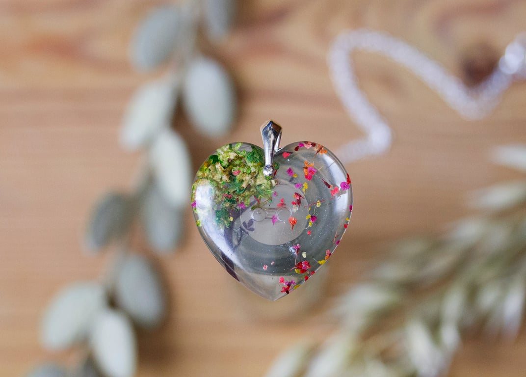 Four Seasons Summer Necklace - Real Flower Botanical Jewellery - Sterling Silver