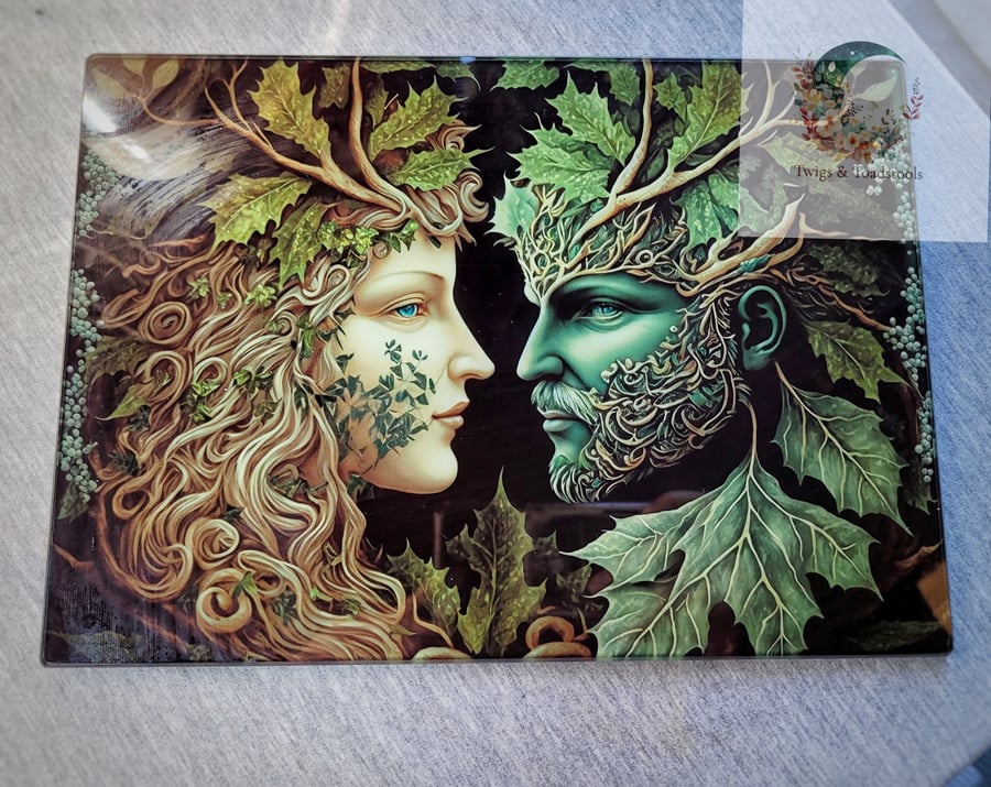 Green man Holly King  wall sign 