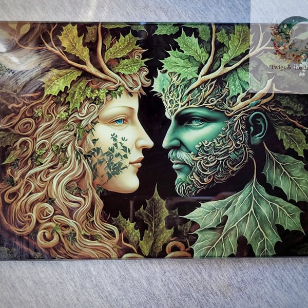 Green man Holly King  wall sign 