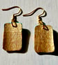 Little landscapes painted on wood, gold-plated earrings - Image 2