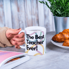 The Best Teacher Ever Line Design Mug, Unique Gift For Teachers, Teacher Gifts
