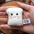 Toast pocket hug, handsewn felt plush, large letter gift