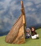 Holy Family Nativity Set Crib with Figures OOAK Sculpt by Ann Galvin - Image 6