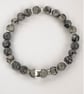 Men's Silver Picture Jasper bracelet  - Image 6