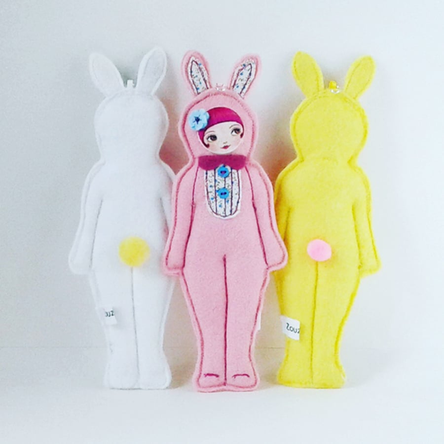 Easter Bunny Doll Ornament