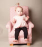 Child's Chair Fryetts Peacocks Ochre Fabric Children's Armchair Mustard Kids  - Image 9