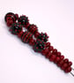 Handmade red and black lamp work glass beads - Image 3