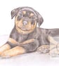Clyde the Rottweiler - Blank Card - Image 1