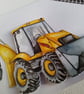 Any occasion card. Digger card. Decoupage card. Handmade card for him. Ref 323.  - Image 2