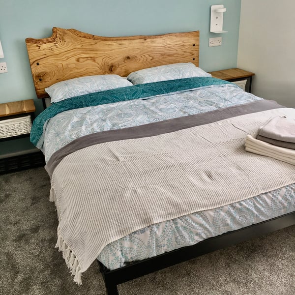 Premium Oak Headboard, King Size Bed, Frame, Bedroom Furniture 