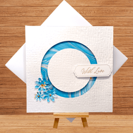 Unusual floral aperture card for any occasion