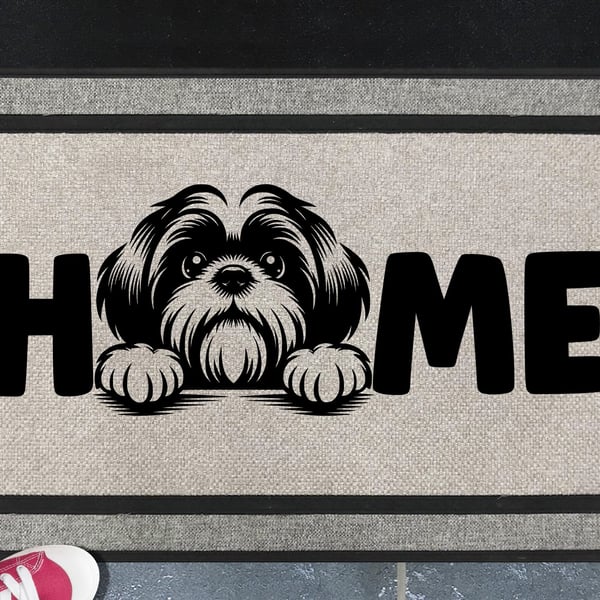 Shih Tzu Home Door Mat No.1 - All Weather Doormat - 45x70cm 