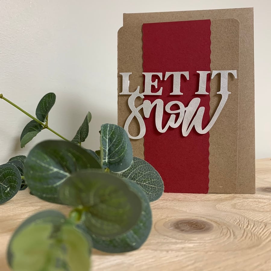 Handmade card “Let it snow”