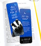 Badger & Moon Bookmark: "All Sett for a Good Read", 52mm x 148mm
