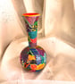 Up cycled hand painted wooden vase  - Image 1
