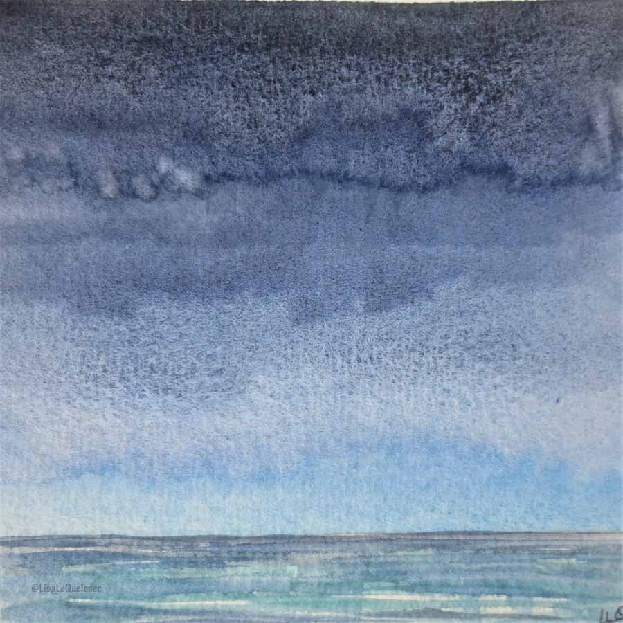 Storm overhead an original watercolour sky study