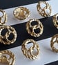 3 4" 19mm 30L medium weight Gold shank Buttons from Italy - Image 5