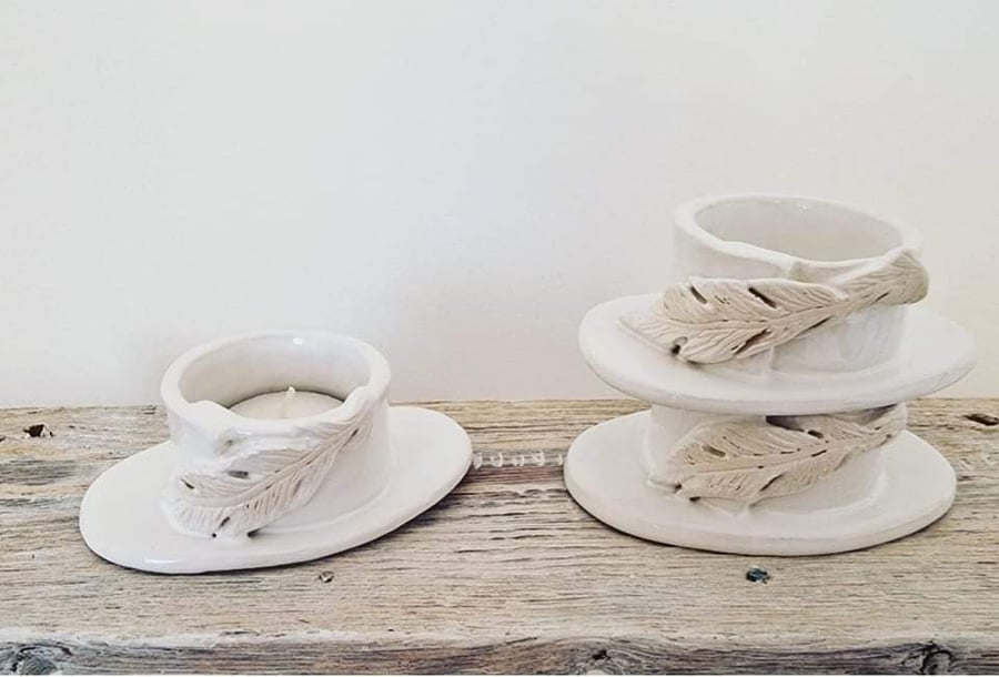 Handmade Ceramic Tealight Holders. Sold individually.