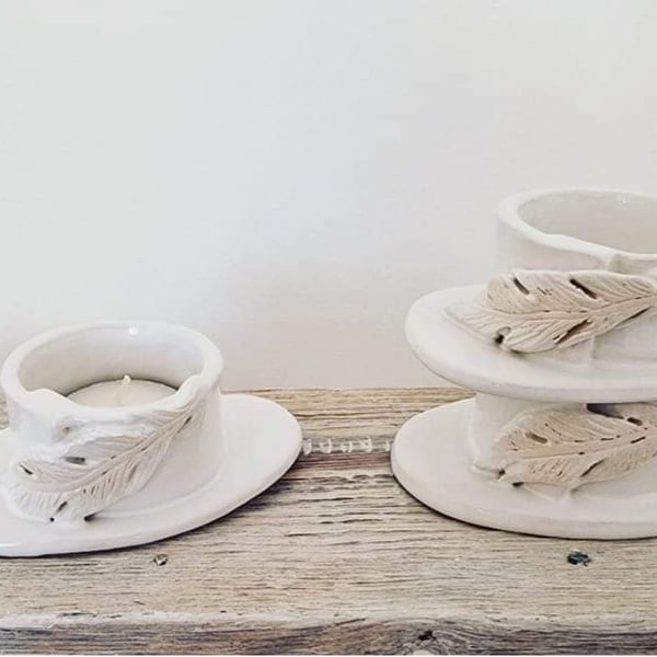 Handmade Ceramic Tealight Holders. Sold individually.