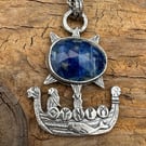 Viking Ship with Afghanite