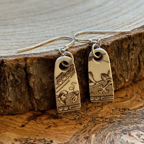 Handmade Ceramic Earrings One of a Kind Zero waste Eco Friendly Gifts