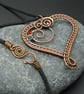 Customisable Copper Wire Weave Heart Birthstone Pendant - 7th Anniversary gift - Image 5