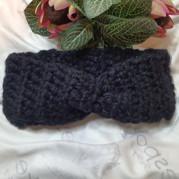 Black Chunky Headband 