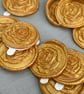 Handmade gold wax seals with rose motif - Image 5