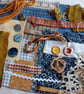 Old Gold Denim Slow Stitching kit - gift for teenager - Image 2