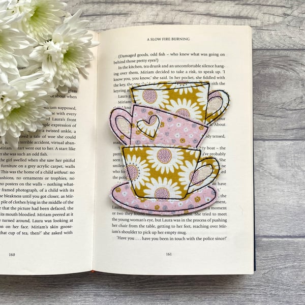 Bookmark, tea cup stack bookmark